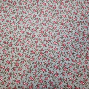 Marcus Bros Cotton Calico Fabric Purple Flowers on Aqua Background 5 Yards